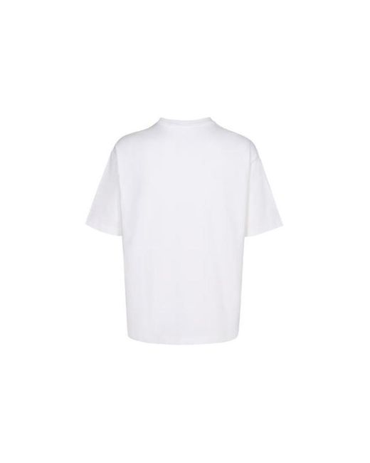 Nike Flight Essentials Solid Color Logo Label Loose Pullover Round Neck Half Sleeve White T-shirt for men