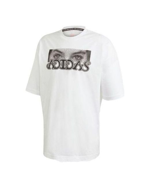Adidas White Loose Tee M Sports Short Sleeve for men