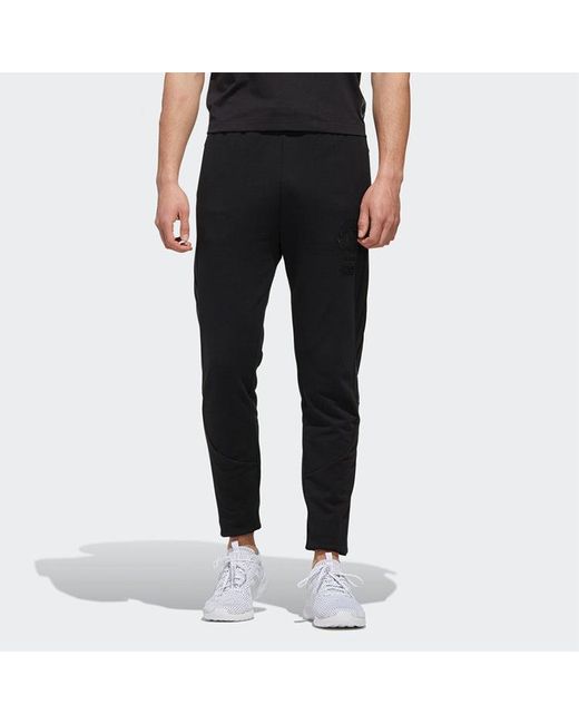 Adidas Black Neo M Sw Tp Lacing Slim Fit Sports Long Pants for men