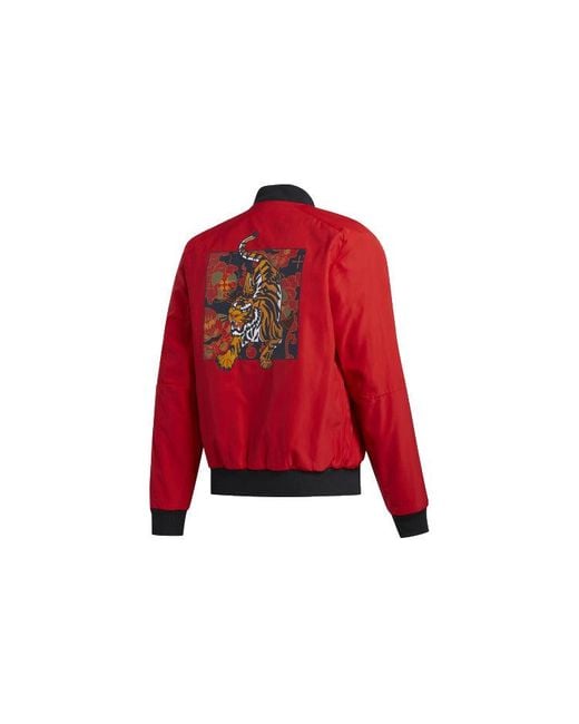 Adidas Red Mic Jkt Bomb Series Pattern Jacket for men