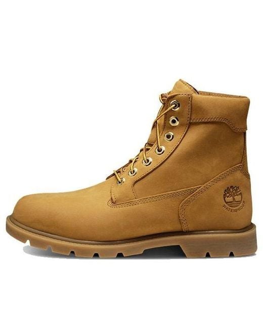 Timberland Basic 6 Inch Waterproof Boots 'Wheat Nubuck' in Brown