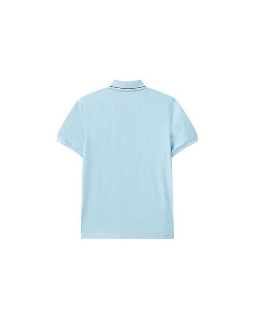 Fila Blue Casual Single Color Short Sleeve Poloshirt for men
