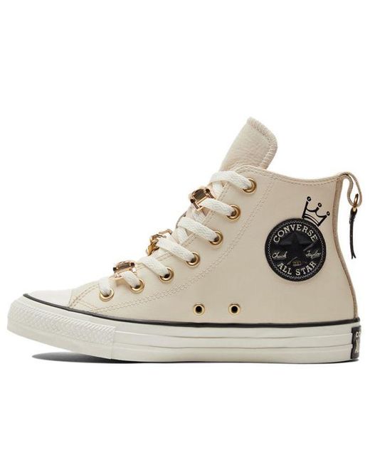 Converse Chuck Taylor All Star High-top Canvas Shoes Beige in Natural | Lyst