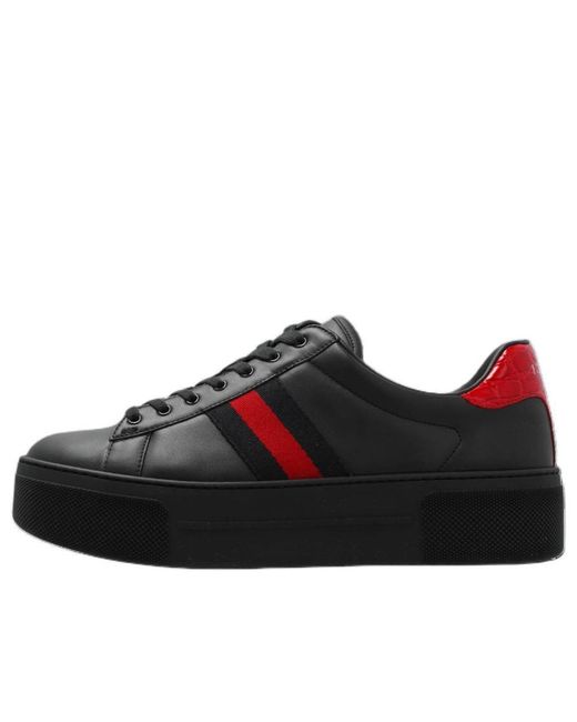 Gucci Black (Wmns) Ace Leather Platform