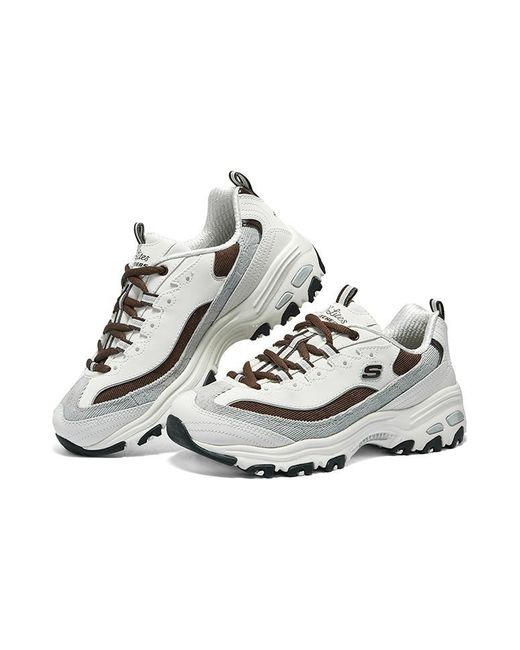 Skechers White (Wmns) D'Lites 1.0 Shoes