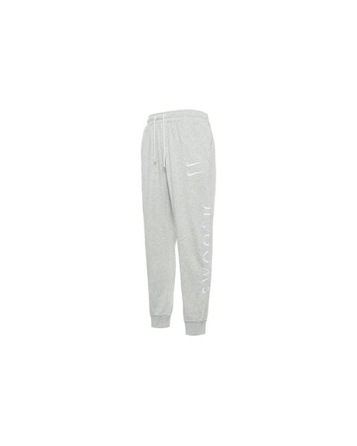 Nike Gray Sportswear Swoosh Logo Slim Fit Bundle Feet Sports Long Pants for men