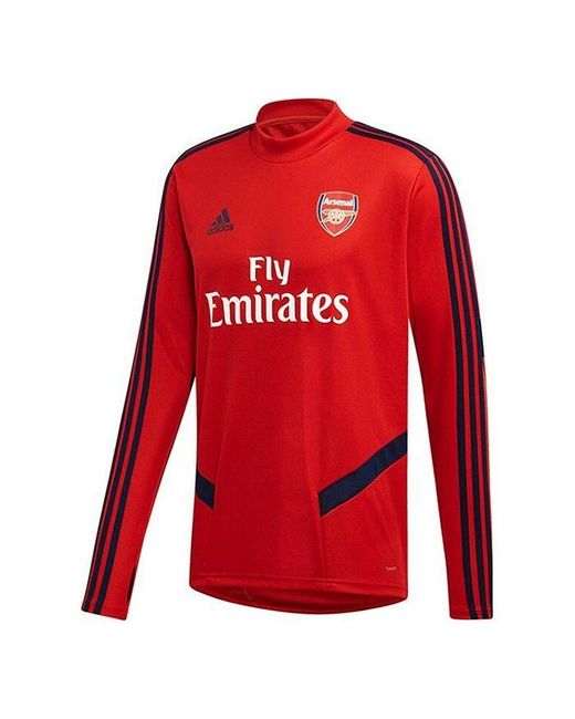 Adidas Red Afc Tr Top Arsenal Soccer/Football Training Sports Round Neck Pullover for men