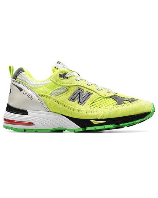 New Balance Yellow (Wmns) Aries X 991 Made