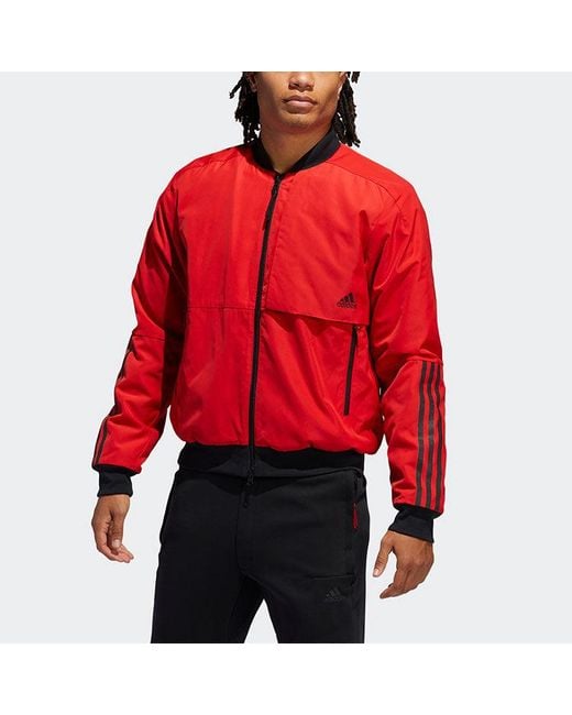 Adidas Red Mic Jkt Bomb Series Pattern Jacket for men