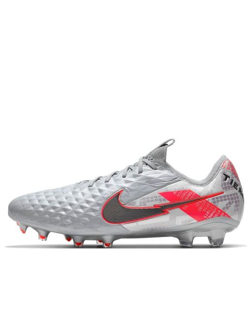 Nike White Tiempo Legend 8 Elite Fg 'Metallic Crimson' for men