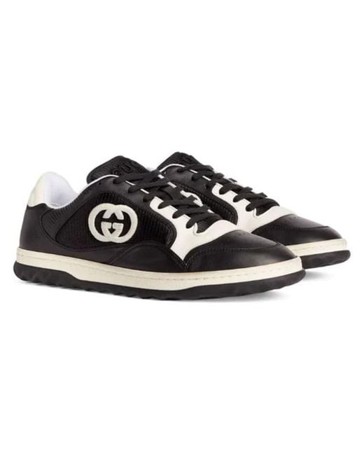 Gucci Black Mac80 Leather Low-top Trainers for men