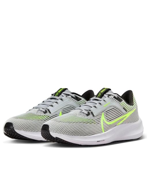 Nike Gray Pegasus 40 Road Running Shoes for men