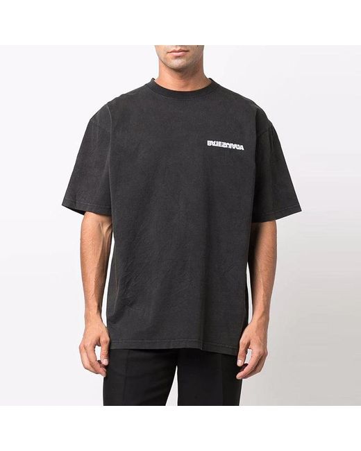 Balenciaga Black Turn Slit T-Shirt