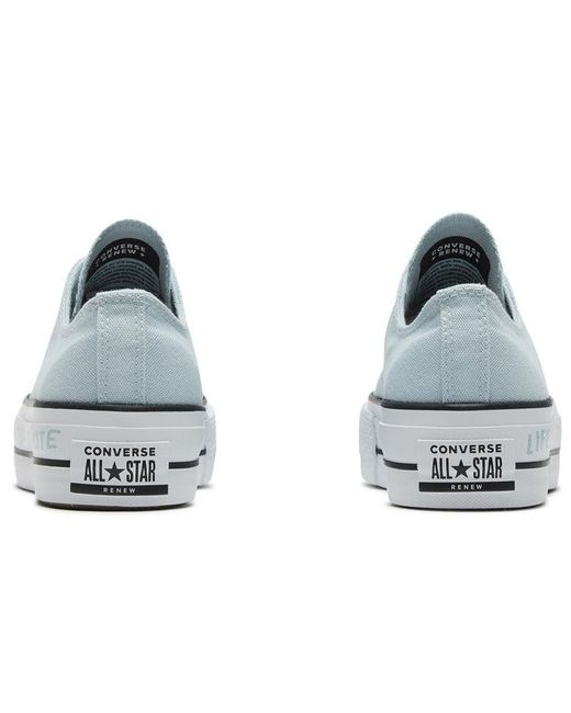 Converse Blue (Wmns) Taylor All Star Lift Renew Canvas Thick Sole Light Sneakers