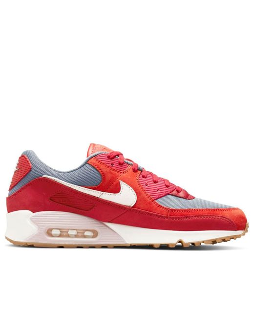Nike Red Air Max 90 Premium 'Gym' for men