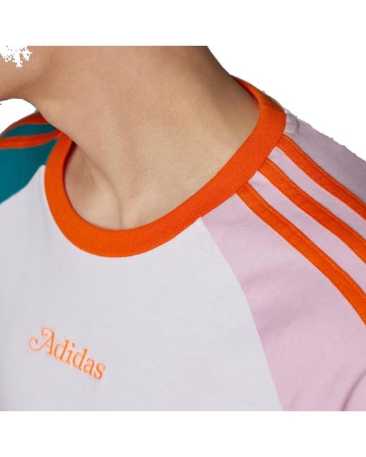 Adidas Blue Originals Enjoy Summer Raglan T-Shirt for men