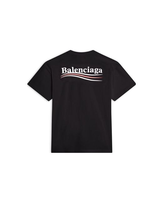 Balenciaga Black (Wmns) Political Campaign Logo Short Sleeve T-Shirt