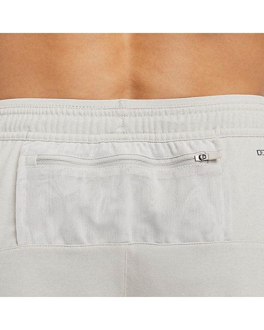 Nike White Dri-Fit Stride Running Division Running Shorts 'Lt Iron Ore' for men