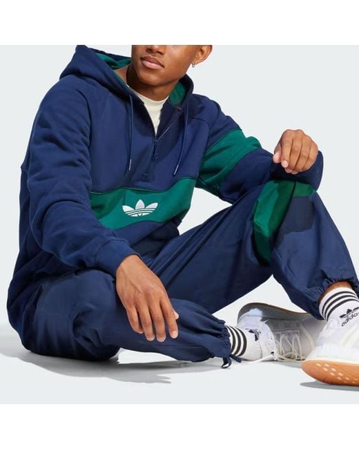 Adidas Blue Originals Hack Ny Cutline Hoodies for men