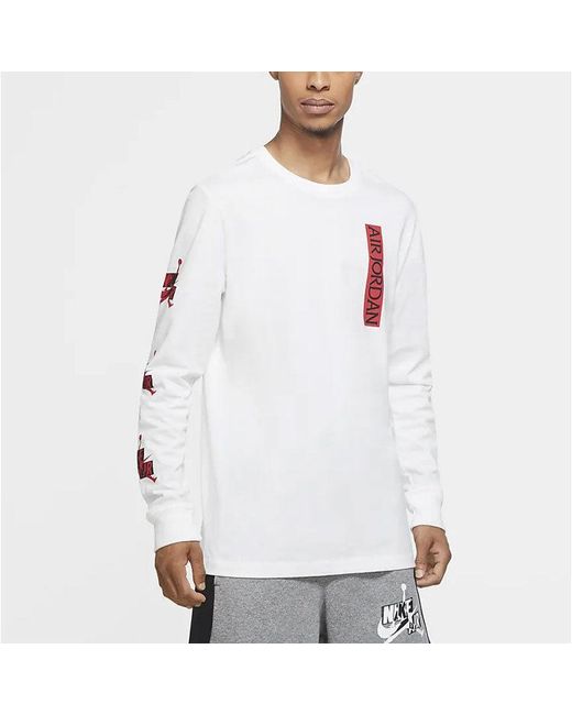 Nike White Long Sleeves T-Shirt for men