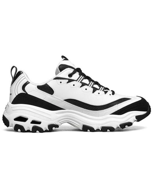Skechers White D Lites Running Shoes for men