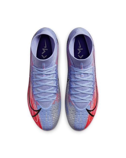 Nike Purple Kylian Mbapp X Mercurial Superfly 8 Pro Fg 'Flames' for men