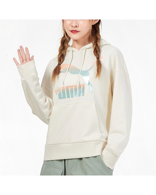 PUMA White (Wmns) Classics Logo Hoodie