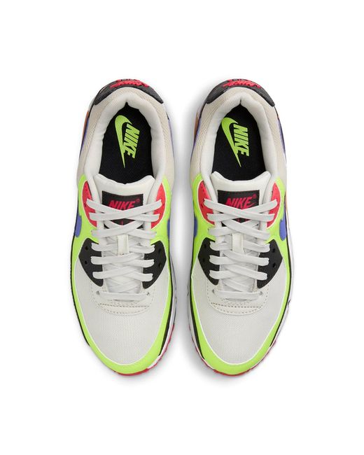 Nike White (Wmns) Air Max 90 'Volt Light Bone Ultramarine'