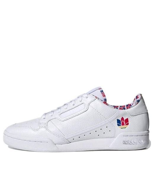 Adidas White Continental 80 'Colorful Trefoil' for men