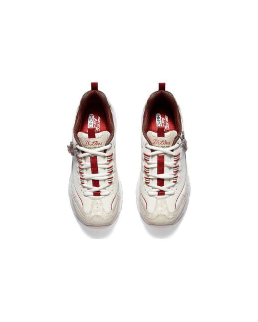 Skechers White (Wmns) D'Lites 1.0 'Christmas Edition