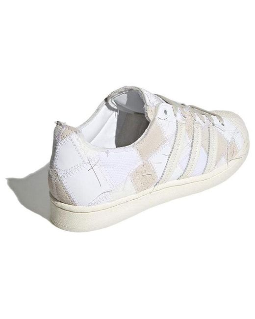 Adidas White X Atmos Superstar Sh Dark Cream' for men