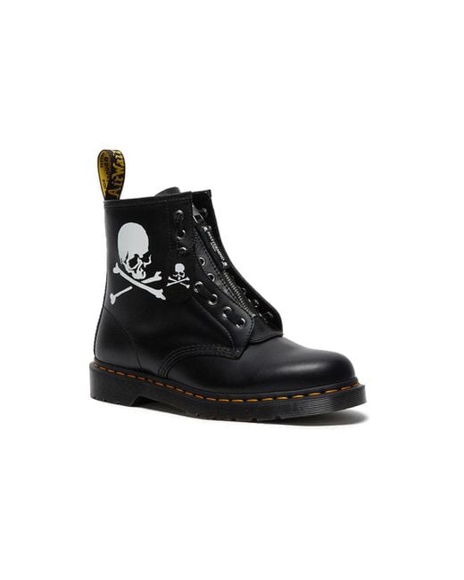 Dr. Martens Black Mastermind World X 1460 Leather Boots Skull' for men