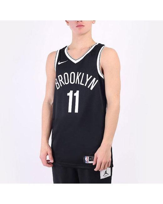 Nike Black Nba Sports Basketball Jersey/Vest Sw Fan Edition 20-21 Season Brooklyn Nets Kyrie Irving 11 for men