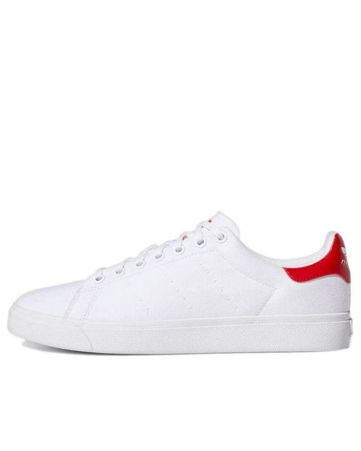 adidas Originals Stan Smith Vulc Sneakers White/red for Men | Lyst