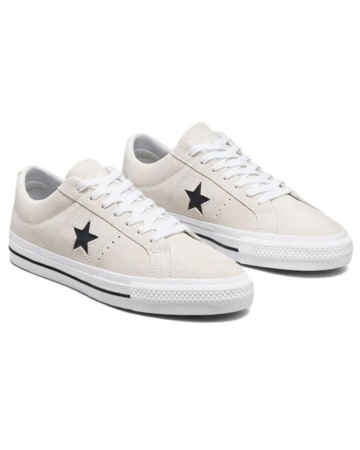 Converse White One Star Pro Suede Low 'Egret' for men