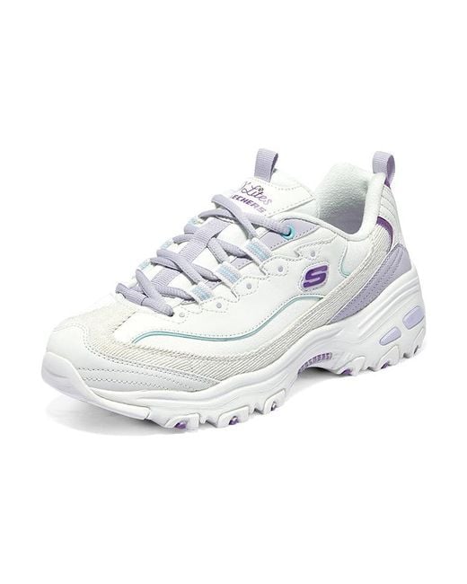 Skechers White (Wmns) D'Lites 1.0 Sneakers