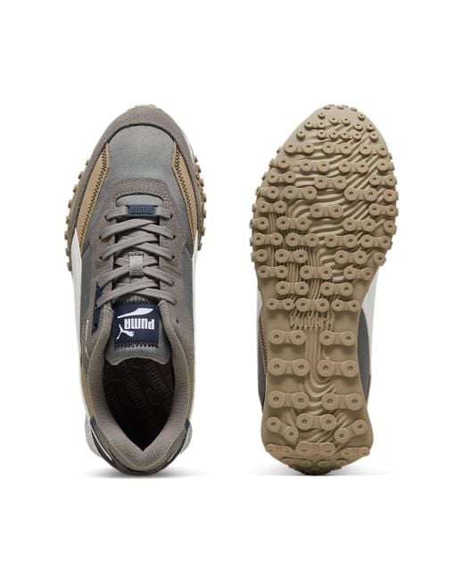 PUMA White Blktop Rider 'Cast Iron' for men