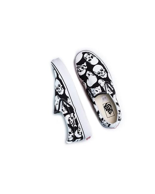 Vans White Slip-On 'Skulls' for men