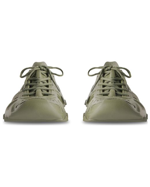 Balenciaga Green Hd Lace Up Cut Out Sneakers for men