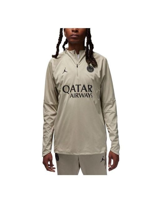 Nike Gray Paris Saint-Germain Strike Winter Warrior Third Storm-Fit Soccer Drill Top 'Stone' for men