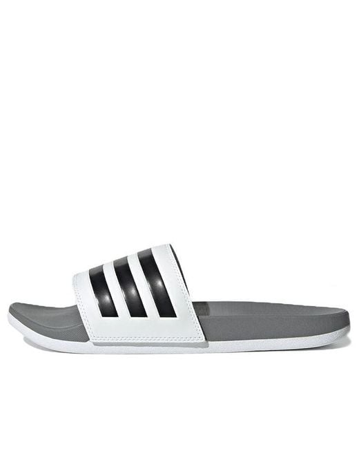 Adidas White Adilette Comfort Slide
