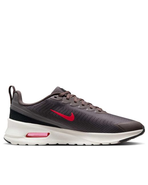 Nike Red Air Max Nuaxis 'Cave Stone Flat Pewter Dark Smoke Bright Crimson' for men