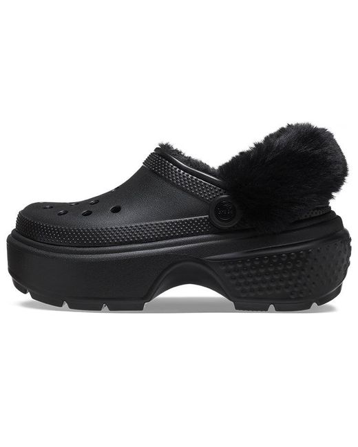 CROCSTM Black (Wmns) Stomp Lined Clogs