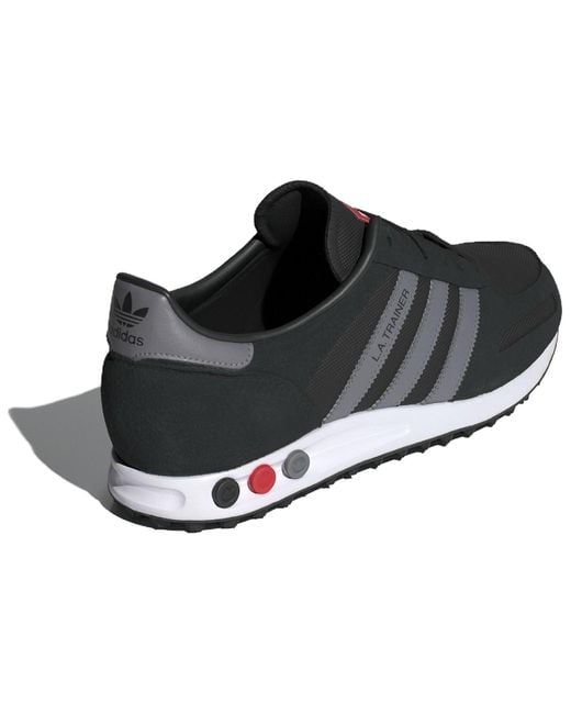 Adidas Black La Trainer Scarlet' for men