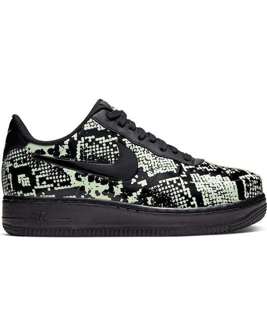 Nike Black Air Force 1 Foamposite Pro Cup 'Glow Snakeskin' for men