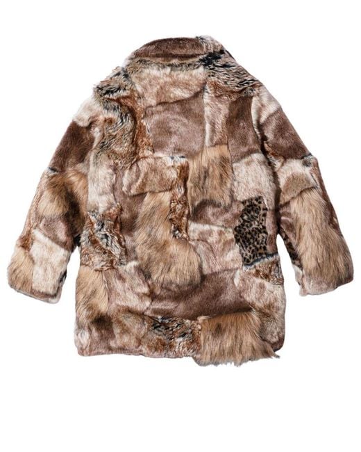 Supreme X Mm6 Maison Margiela Patchwork Faux Fur Coat Tan' in