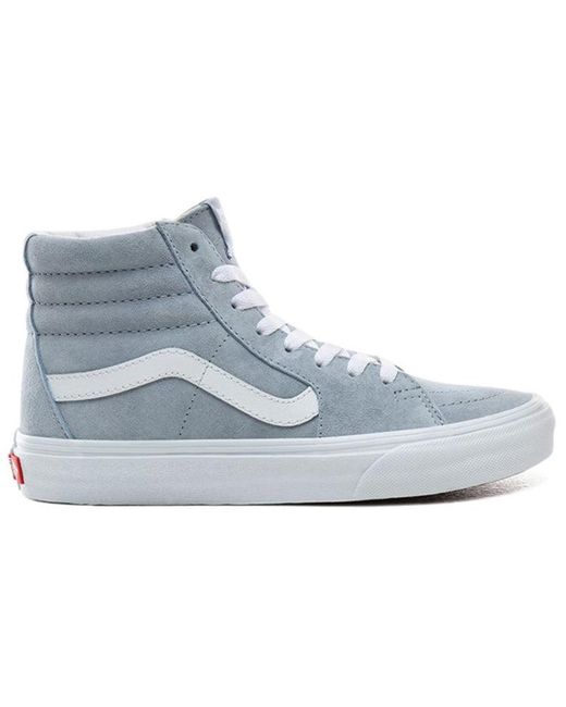 Vans Blue Pig Suede Sk8-Hi Skate High Sneakers Shoes Light for men