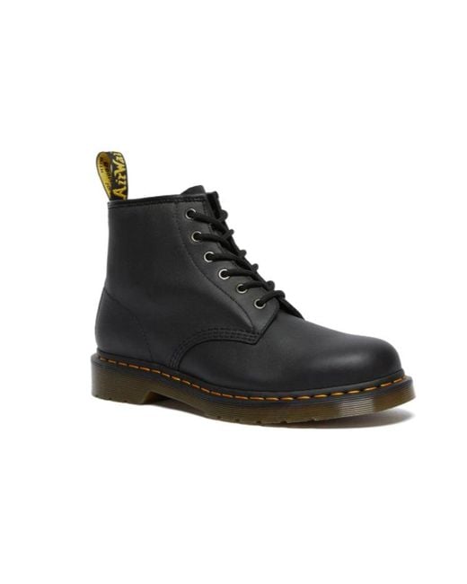 Dr. Martens Black 101 Leather Martin Boots for men