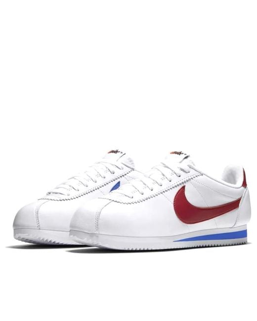 Nike White Classic Cortez Leather Qs 'Nai-Ke' for men