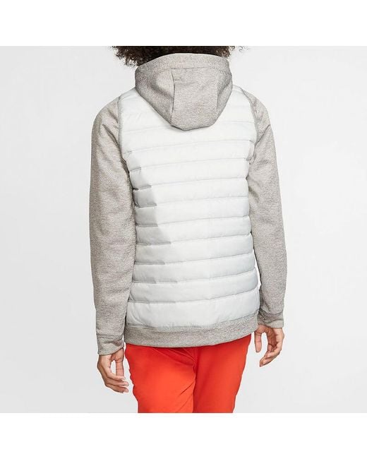 Nike Gray Stay Warm Sports Training Hooded Padded Jacket for men